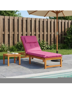 Cuscino per Lettino GEMERT 100% Poliestere Rosa 190 x 60 x 9 cm