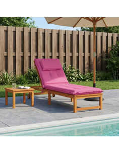 Cuscino per Lettino GEMERT 100% Poliestere Rosa 190 x 60 x 9 cm 2