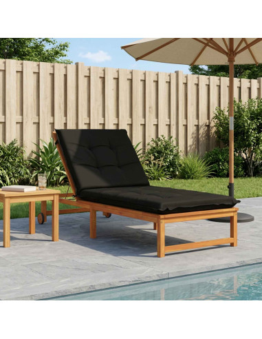 Cuscino per Lettino GEMERT 100% Poliestere Nero 190 x 70 x 9 cm