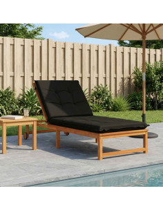Cuscino per Lettino GEMERT 100% Poliestere Nero 190 x 70 x 9 cm 2