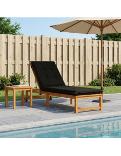 Cuscino per Lettino GEMERT 100% Poliestere Nero 190 x 50 x 9 cm