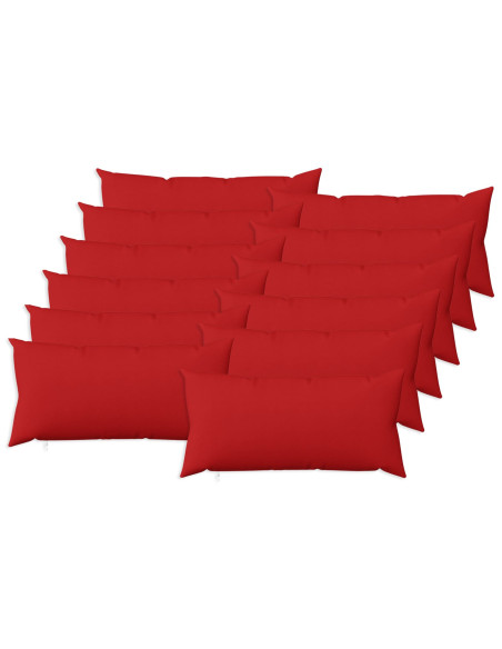 Cuscino con cuscino HEERLEN 12 pz Rosso Tessuto