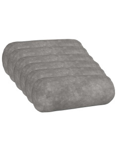 Cuscino HEERLEN 6 pz Grigio Chiaro Fleece in microfibra