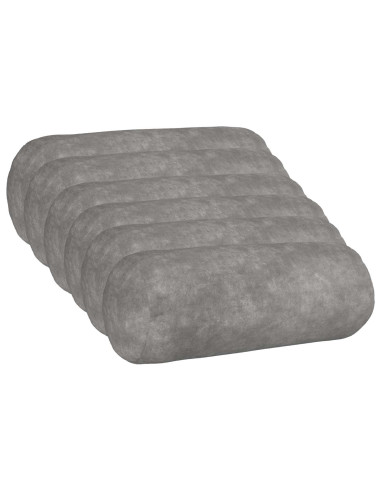 Cuscino HEERLEN 6 pz Grigio Chiaro Fleece in microfibra