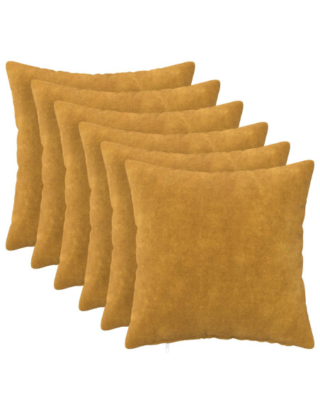 Cuscino con cuscino HEERLEN 6 pz Giallo Fleece in microfibra