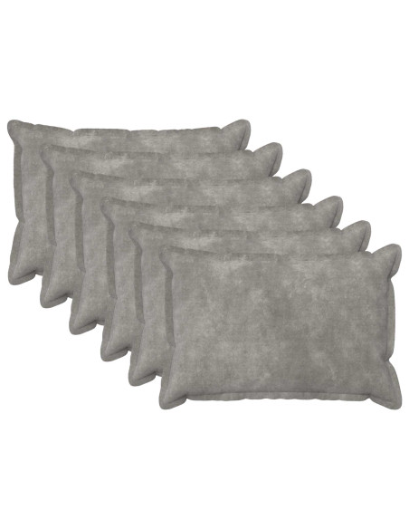 Cuscino HOUTEN 6 pz Grigio Chiaro Fleece in microfibra