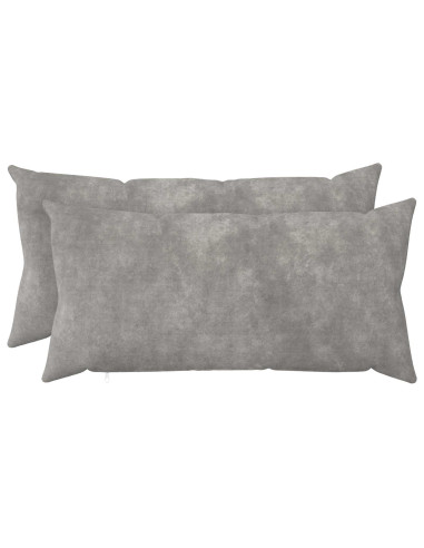 Cuscino HEERLEN 2 pz Grigio Chiaro Fleece in microfibra
