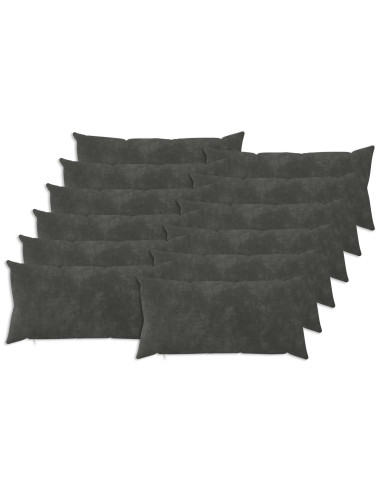 Cuscino HEERLEN 12 pz Antracite Fleece in microfibra