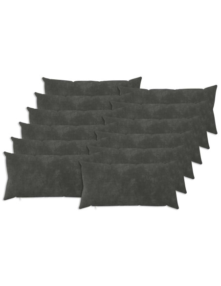Cuscino HEERLEN 12 pz Antracite Fleece in microfibra