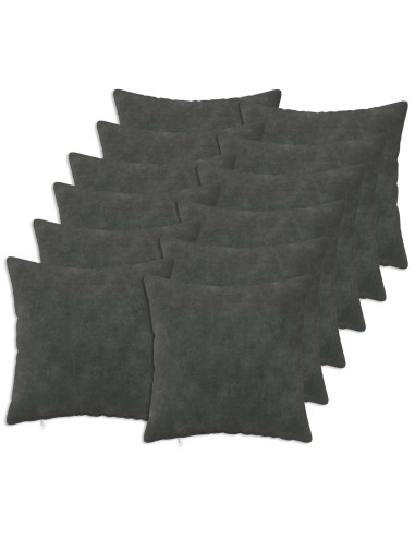 Cuscino HEERLEN 12 pz Antracite Fleece in microfibra