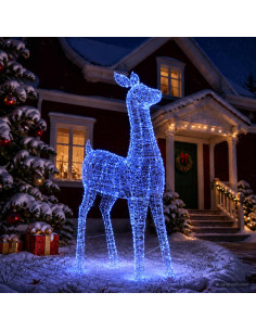 Renna di Natale luminosa a LED LOVIISA 900 LED Blu