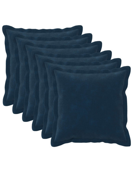Cuscino con cuscino HOUTEN 6 pz Blu Fleece in microfibra
