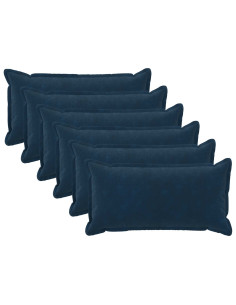 Cuscino con cuscino HOUTEN 6 pz Blu Fleece in microfibra