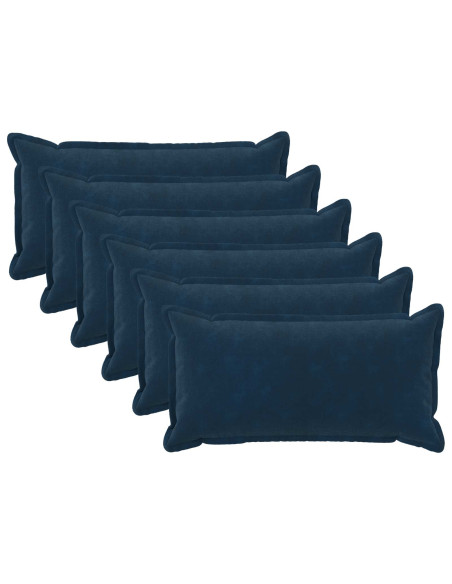 Cuscino con cuscino HOUTEN 6 pz Blu Fleece in microfibra
