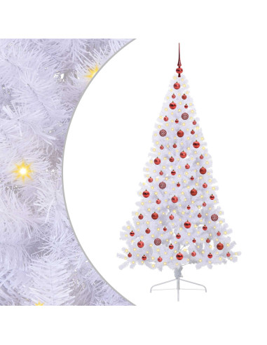 Albero di Natale artificiale Bianco 180 cm PVC e Acciaio