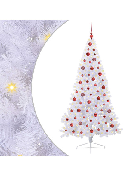 Albero di Natale artificiale Bianco 180 cm PVC e Acciaio