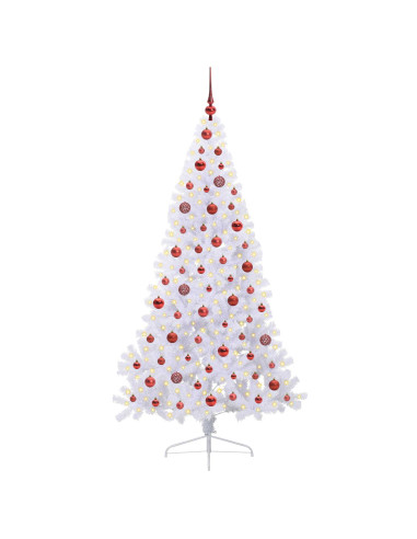 Albero di Natale artificiale Bianco 180 cm PVC e Acciaio