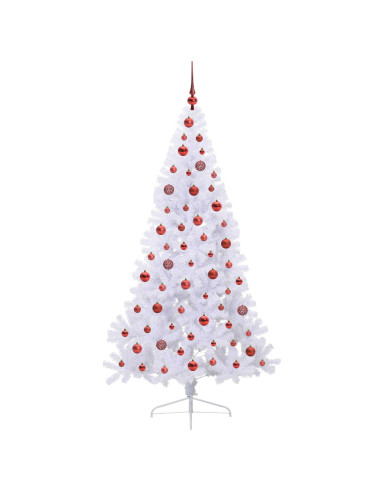 Albero di Natale artificiale Bianco 180 cm PVC e Acciaio