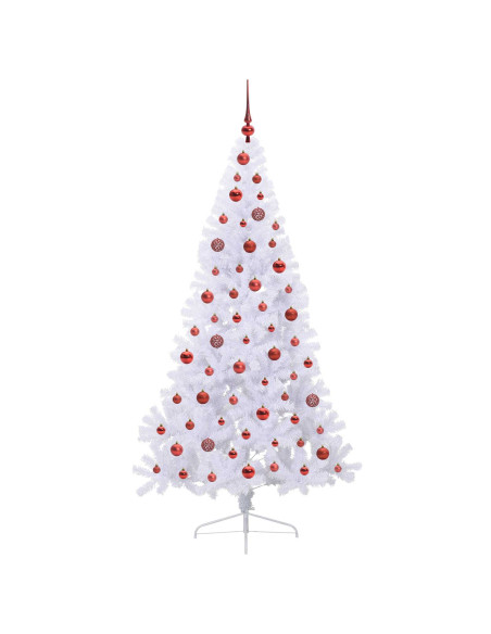 Albero di Natale artificiale Bianco 180 cm PVC e Acciaio
