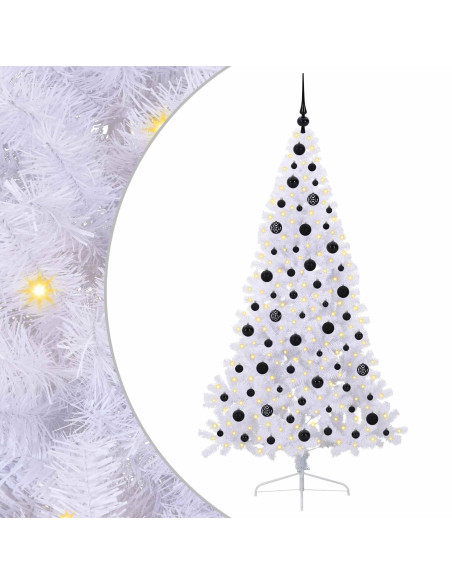 Albero di Natale artificiale Bianco 180 cm PVC e Acciaio