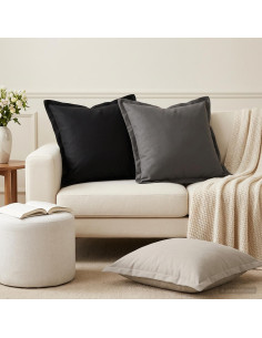 Cuscino con cuscino HOUTEN 6 pz Antracite Poliestere