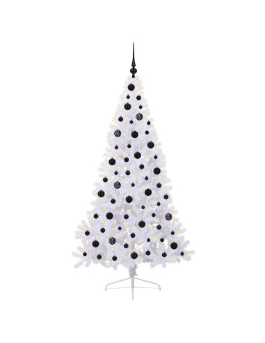 Albero di Natale artificiale Bianco 180 cm PVC e Acciaio