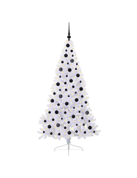 Albero di Natale artificiale Bianco 180 cm PVC e Acciaio