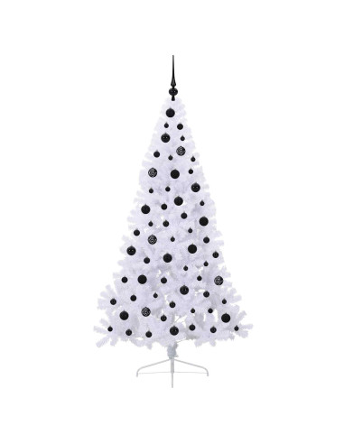 Albero di Natale artificiale Bianco 180 cm PVC e Acciaio