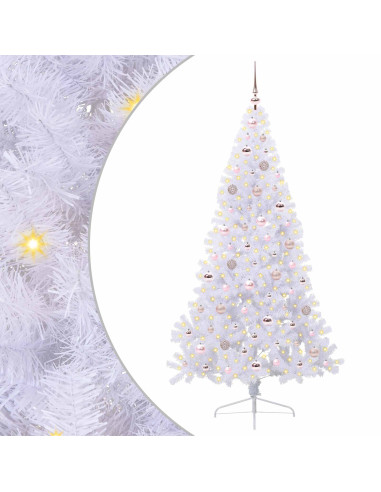 Albero di Natale artificiale Bianco 180 cm PVC e Acciaio