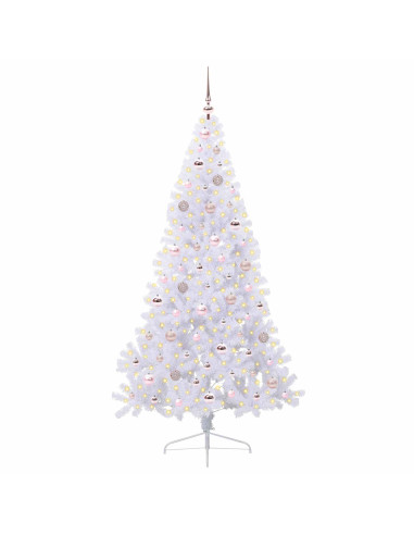 Albero di Natale artificiale Bianco 180 cm PVC e Acciaio