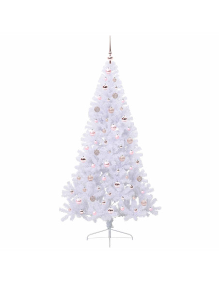 Albero di Natale artificiale Bianco 180 cm PVC e Acciaio