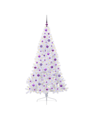 Albero di Natale artificiale Bianco 180 cm PVC e Acciaio
