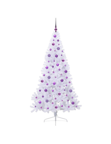 Albero di Natale artificiale Bianco 180 cm PVC e Acciaio