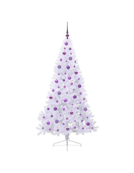 Albero di Natale artificiale Bianco 180 cm PVC e Acciaio