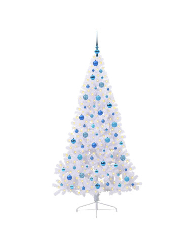 Albero di Natale artificiale Bianco 180 cm PVC e Acciaio