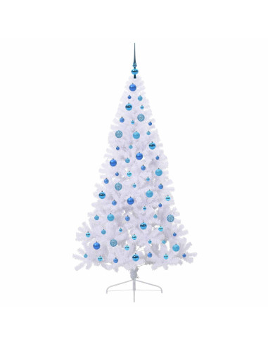 Albero di Natale artificiale Bianco 180 cm PVC e Acciaio