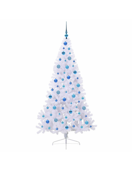 Albero di Natale artificiale Bianco 180 cm PVC e Acciaio