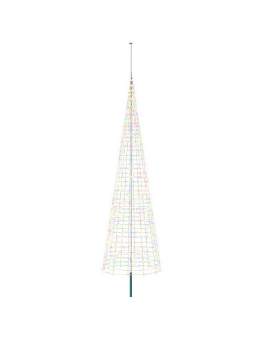 Luci per albero di Natale con picchetti e asta per bandiera