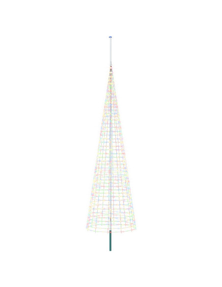 Luci per albero di Natale con picchetti e asta per bandiera