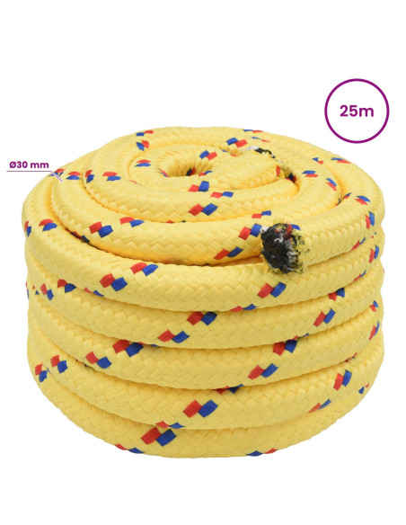 Corda multiuso 30 mm 25 m Giallo PP 5400 kg Carico massimo