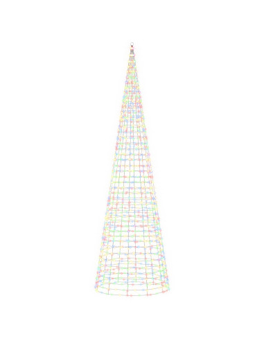 Luci per albero di Natale con picchetti e asta per bandiera