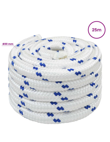 Corda multiuso 30 mm 25 m Bianco e Blu PP
