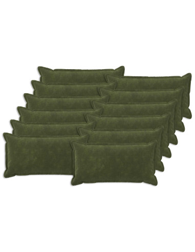 Cuscino con cuscino HOUTEN 12 pz Verde Fleece in microfibra