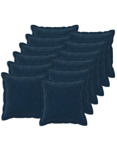 Cuscino con cuscino HOUTEN 12 pz Blu Fleece in microfibra