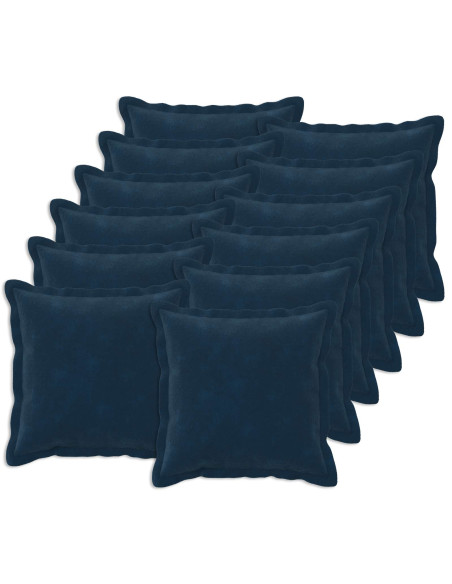 Cuscino con cuscino HOUTEN 12 pz Blu Fleece in microfibra