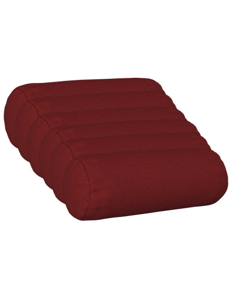 Cuscino con cuscino HEERLEN 6 pz Rosso Vino Tessuto