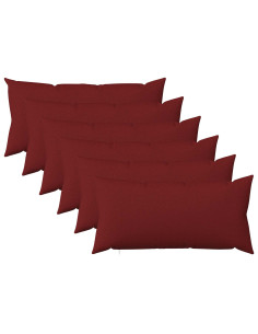 Cuscino con cuscino HEERLEN 6 pz Rosso Vino Tessuto