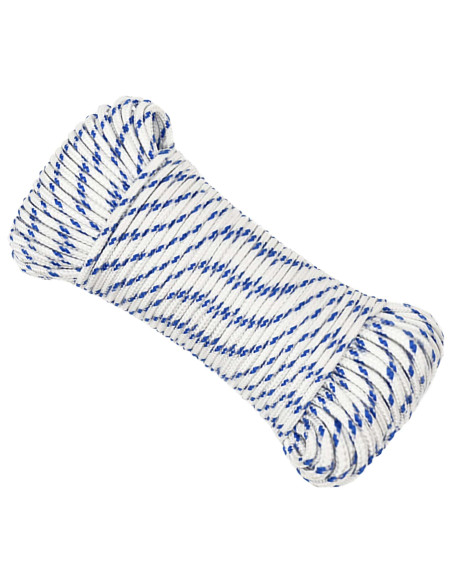Corda multiuso 3 mm 500 m Bianco e Blu PP