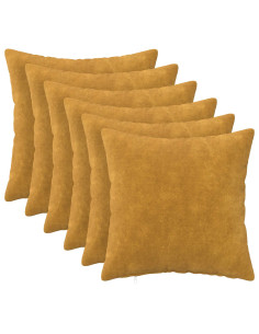 Cuscino con cuscino HEERLEN 6 pz Giallo Fleece in microfibra