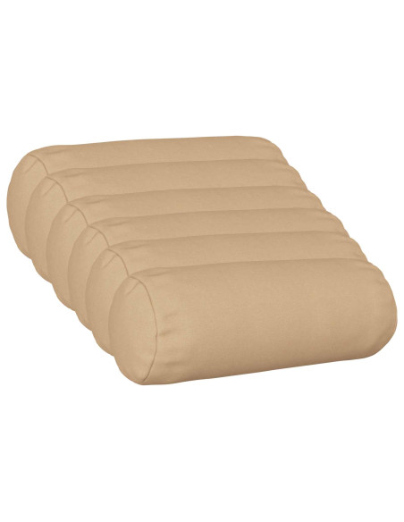 Cuscino con cuscino HEERLEN 6 pz Crema Tessuto